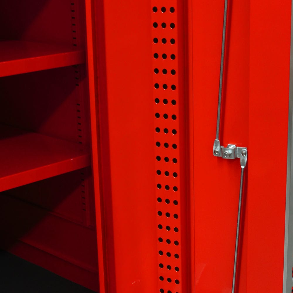 Maxim Pro Series 60” Combo - 60” Roll cabinet, 60” Top chest, 20” Side locker MAXIM 80” Red 38 Drawer Top Chest & Roll Cabinet Toolbox - Latch Lock on Drawers