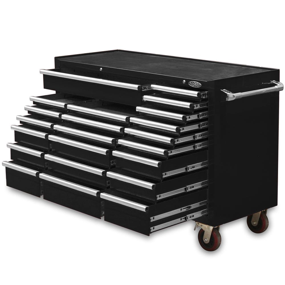 Maxim Pro Series 60” Combo - 60” Roll cabinet, 60” Top chest MAXIM 60” Black 37 Drawer Top Chest Roll Cabinet Toolbox