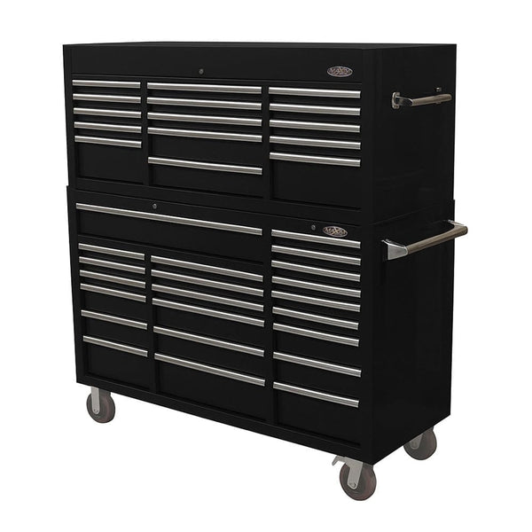 Maxim Pro Series 60” Combo - 60” Roll cabinet, 60” Top chest MAXIM 60” Black 37 Drawer Top Chest Roll Cabinet Toolbox