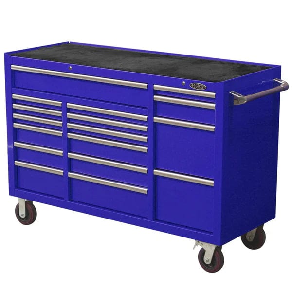 Maxim Pro Series 60” Combo - 60” Roll cabinet, 60” Top chest MAXIM 60” Blue 26 Drawer Top Hutch Chest Roll Cabinet Toolbox