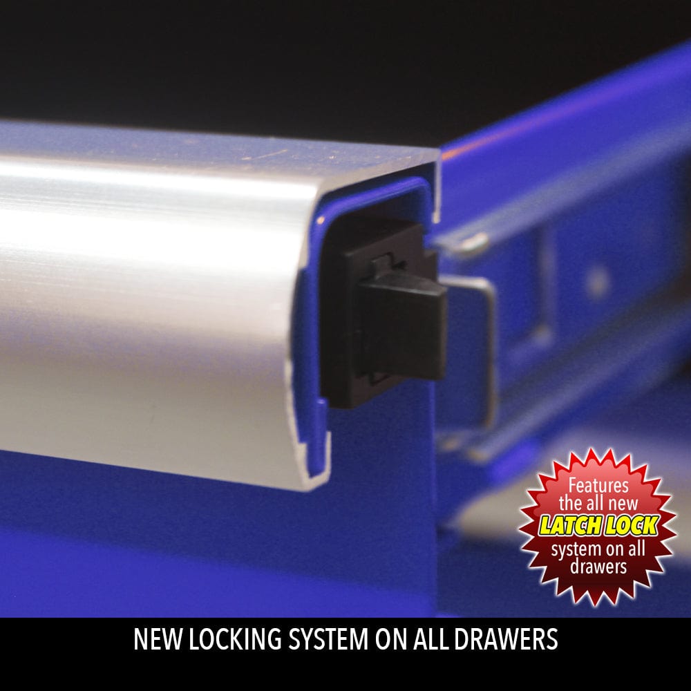 Maxim Pro Series 60” Side locker MAXIM 60” Blue Locker Toolbox - Latch Lock on Drawers