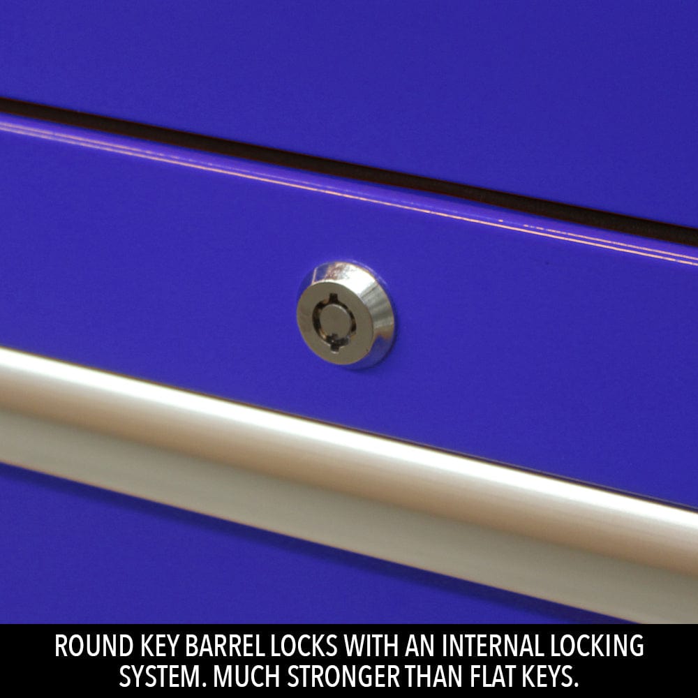 Maxim Pro Series 60” Side locker MAXIM 60” Blue Locker Toolbox - Latch Lock on Drawers