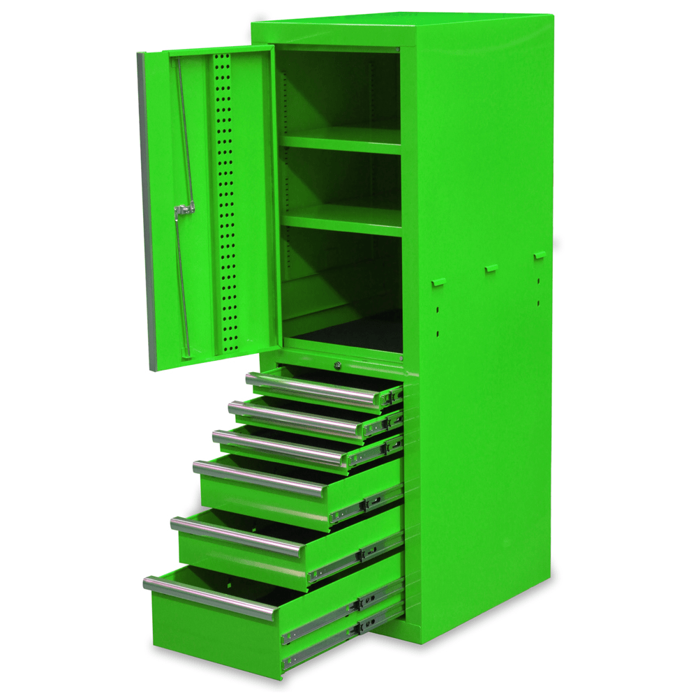 Maxim Pro Series 60” Side locker MAXIM 60” Green Locker Toolbox - Secure Lock on Drawers