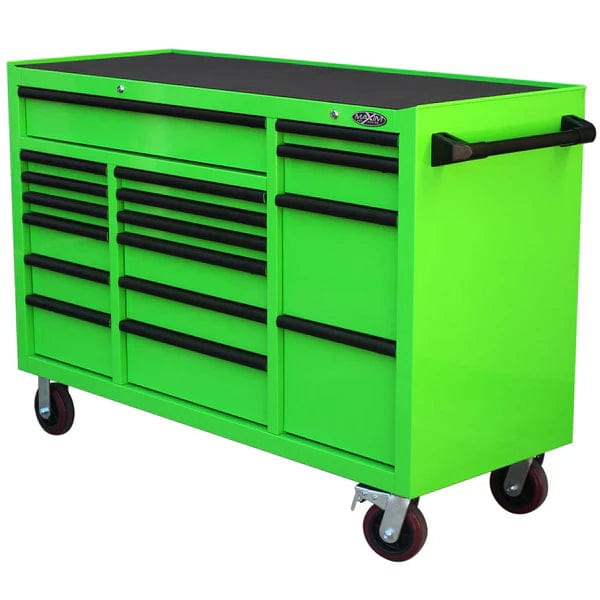 Maxim Pro Series 60” Top chest MAXIM 60” Green 32 Drawer Top Chest & Roll Cabinet Toolbox