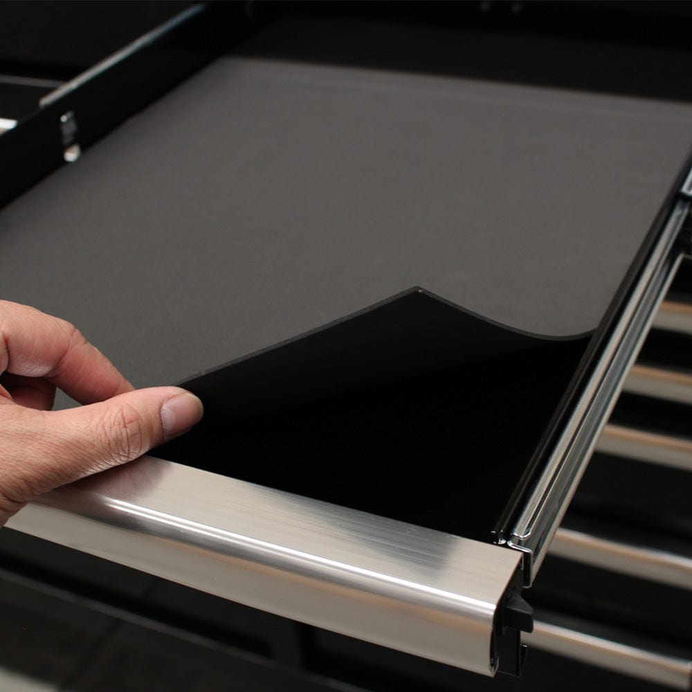 Maxim Pro Series 60” Workstation - 60” Roll cabinet +/- Stainless Steel Top MAXIM 60” Black 17 Drawer Roll Cabinet Toolbox