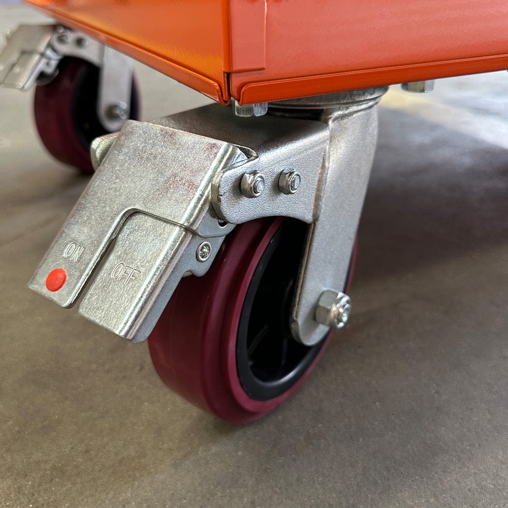 Maxim Pro Series 60” Workstation - 60” Roll cabinet +/- Stainless Steel Top MAXIM 60” Orange 22 Drawer Roll Cabinet Toolbox