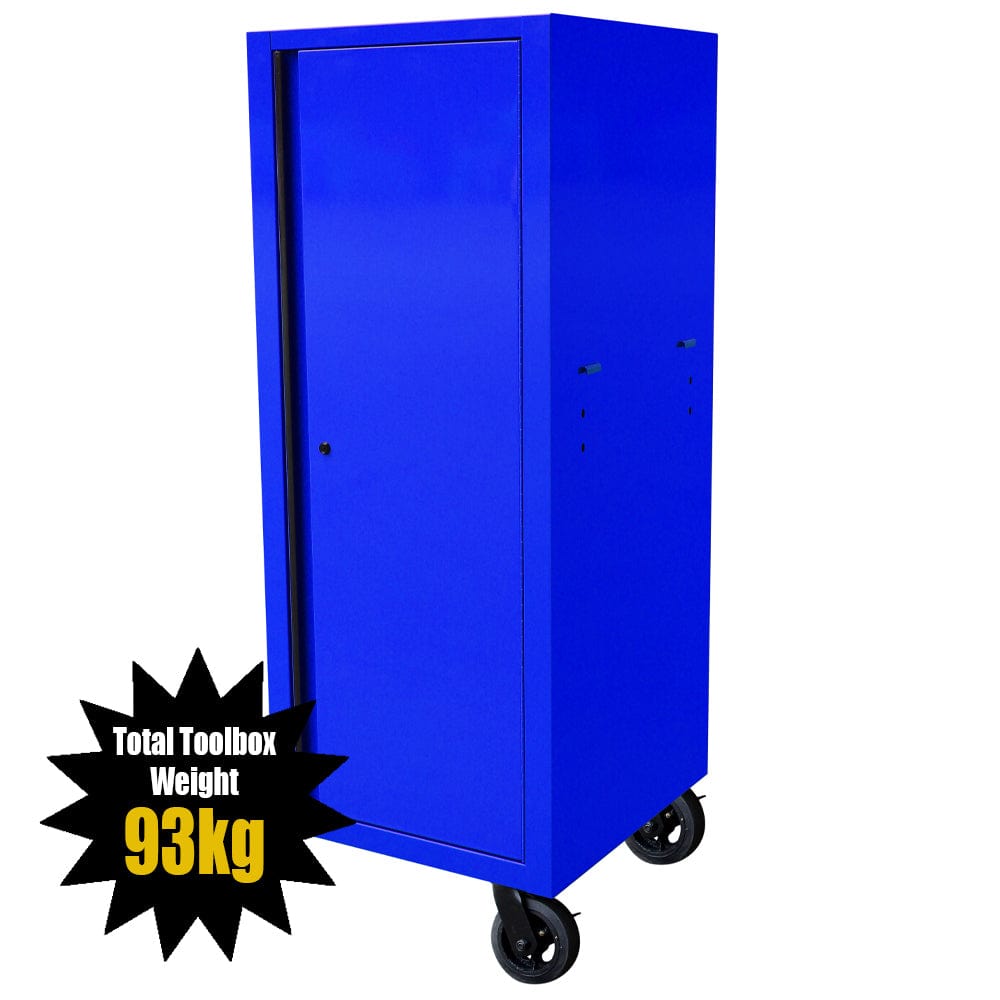 Maxim Pro Series 72” & 54” Side locker MAXIM 72” & 54” Blue Locker with 5 Drawers attaches to the Roll Cabinet