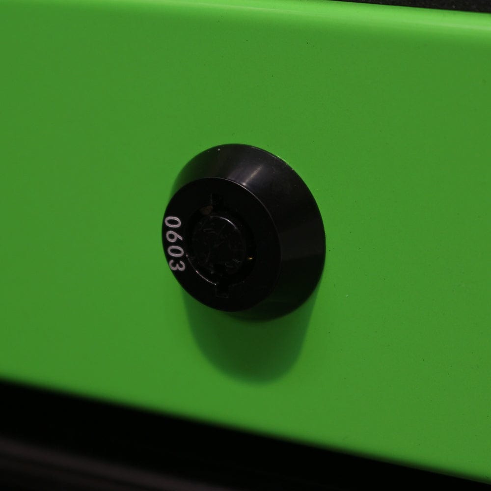 Maxim Pro Series 72” & 54” Side locker MAXIM 72” & 54” Green Locker with 5 Drawers attaches to the Roll Cabinet