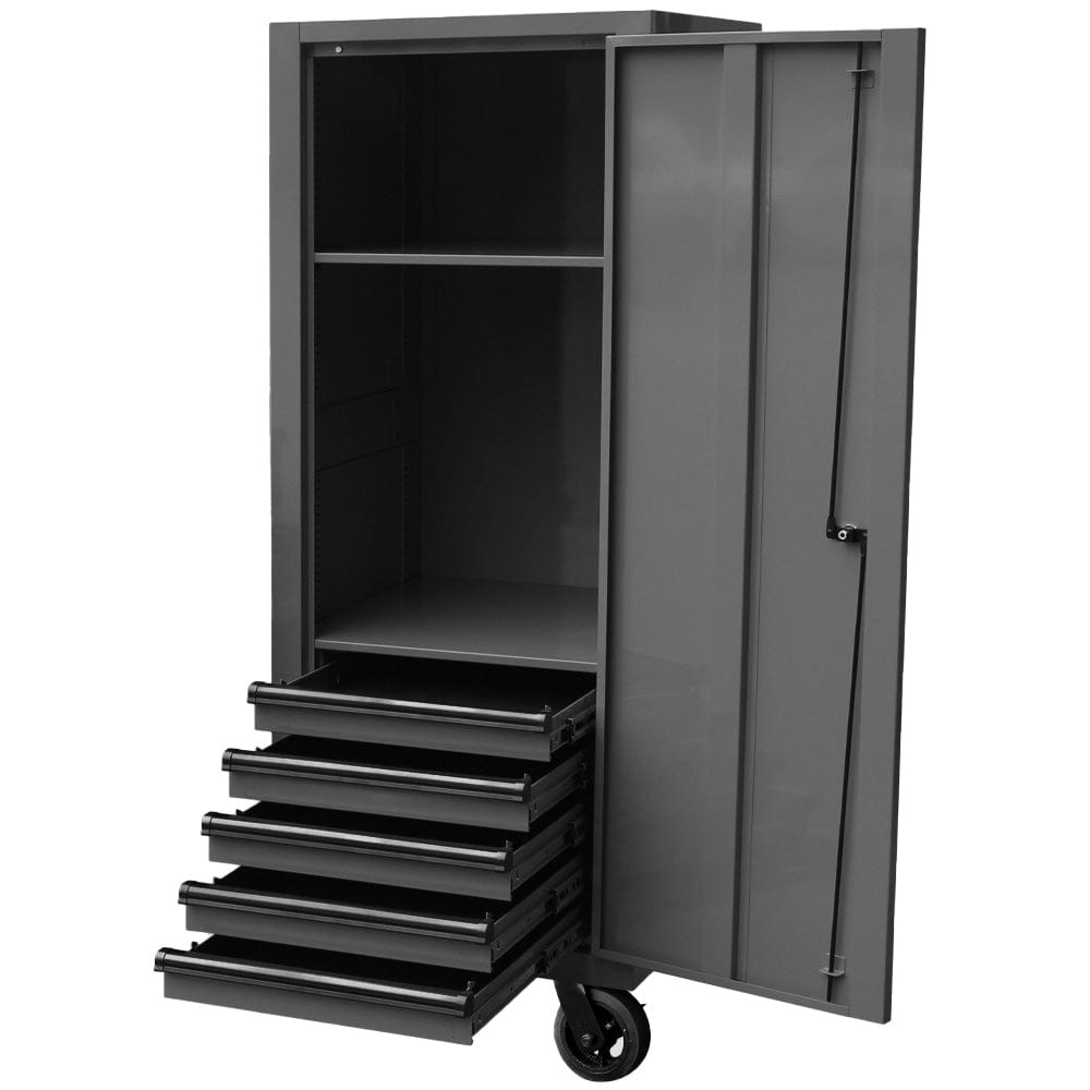 Maxim Pro Series 72” & 54” Side locker MAXIM 72” & 54” Nardo Grey 5 Drawer Mid Height Locker Toolbox