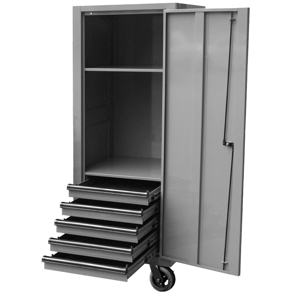 Maxim Pro Series 72” & 54” Side locker MAXIM 72” & 54” Nardo Grey 5 Drawer Mid Height Locker Toolbox