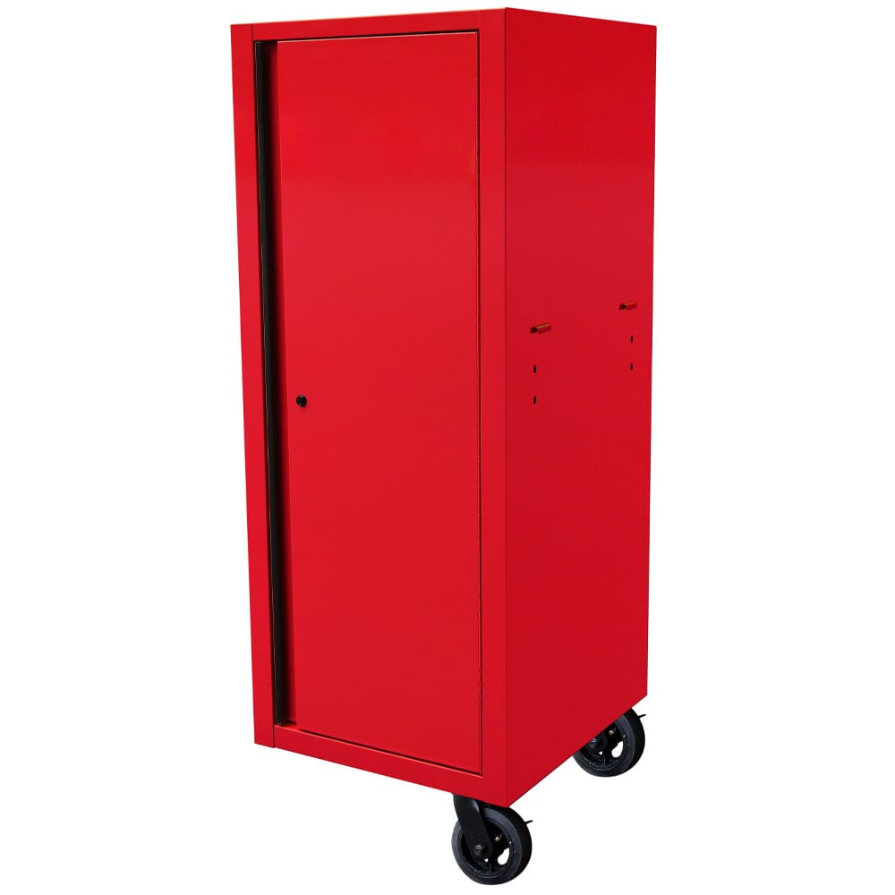 Maxim Pro Series 72” & 54” Side locker MAXIM 72” & 54” Red Locker with 5 Drawers attaches to the Roll Cabinet