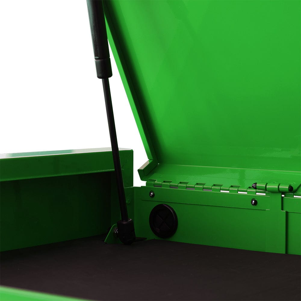 Maxim Pro Series 72” Combo - 72” Roll cabinet, 72” Top chest MAXIM 72” Green 28 Drawers Top Chest & Roll Cabinet Combo Toolbox