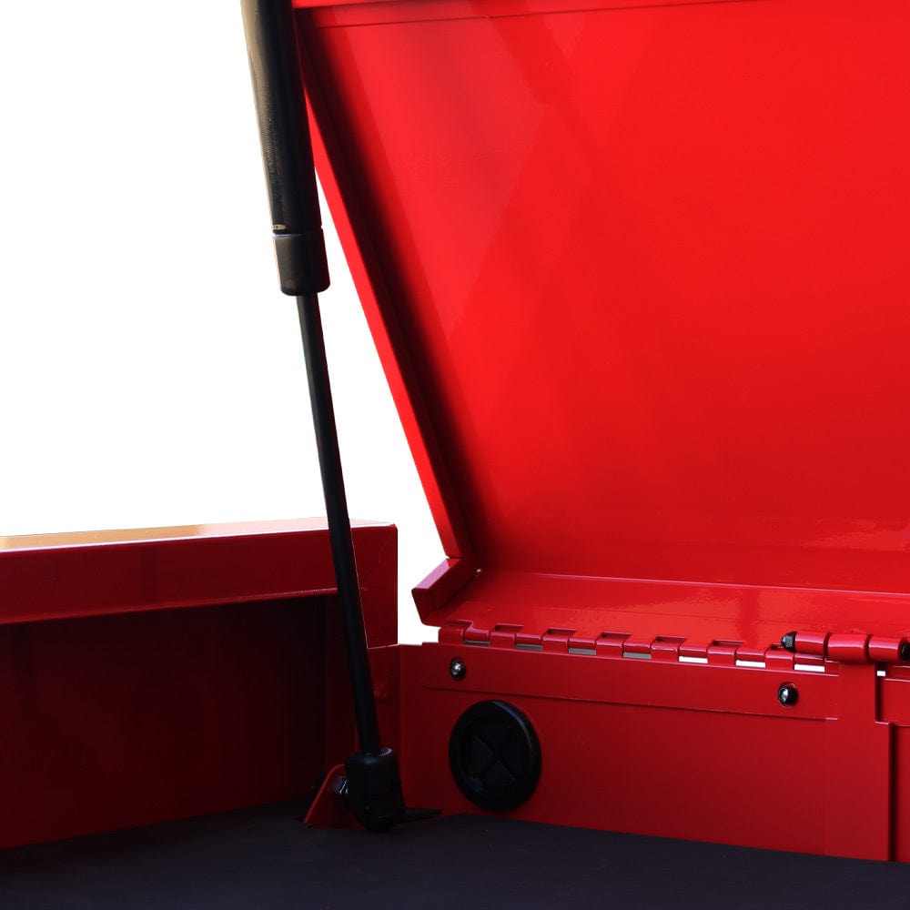 Maxim Pro Series 72” Combo - 72” Roll cabinet, 72” Top chest MAXIM 72” Red 28 Drawers Top Chest & Roll Cabinet Combo Toolbox