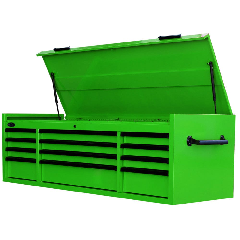 Maxim Pro Series 72” Top chest MAXIM 72” Green 12 Drawers Top Chest Toolbox