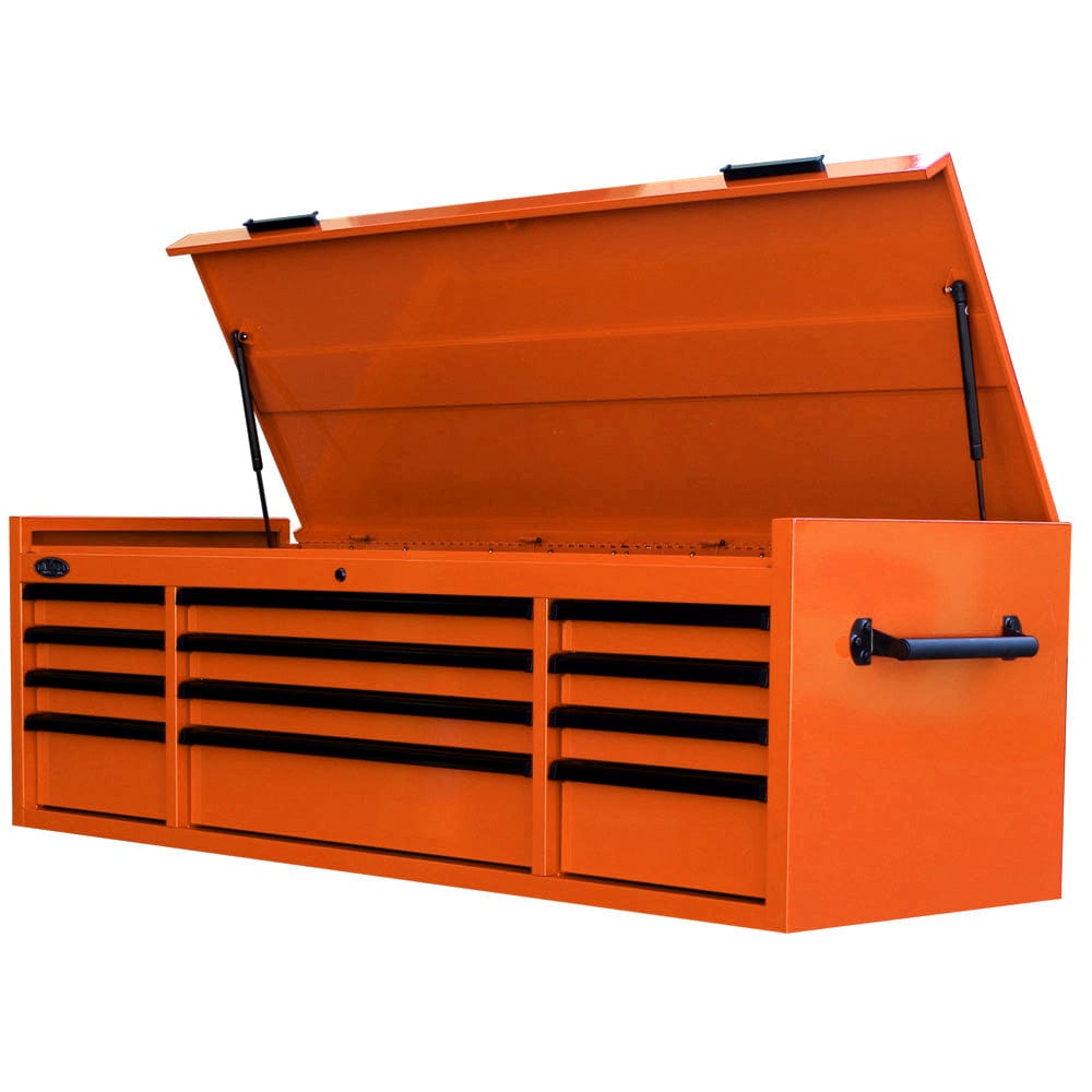 Maxim Pro Series 72” Top chest MAXIM 72” Orange 12 Drawers Top Chest Toolbox