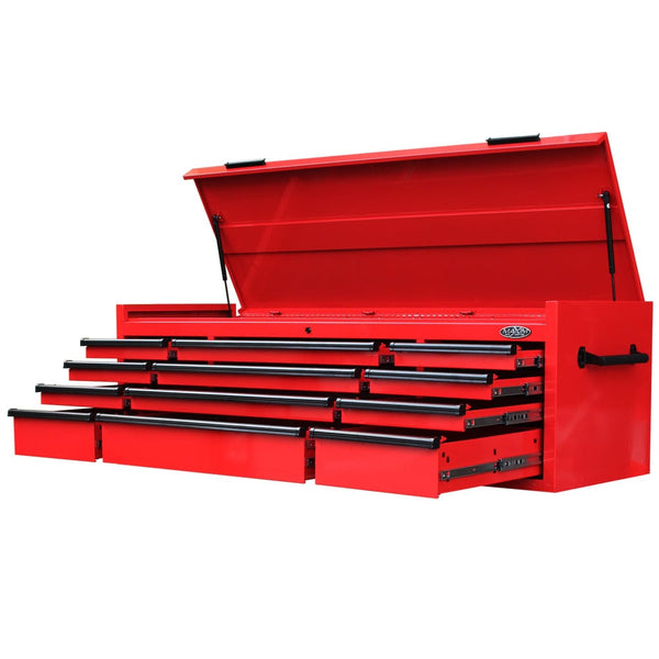 Maxim Pro Series 72” Top chest MAXIM 72” Red 12 Drawer Top Chest Toolbox