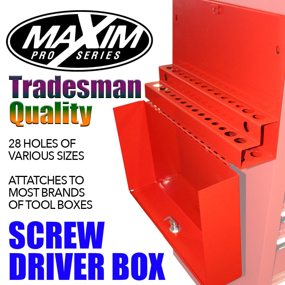 Maxim Pro Series Screwdriver box MAXIM Red Screwdriver Box Red