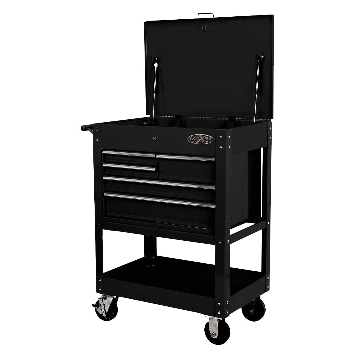 Maxim Pro Series Service Cart MAXIM 30" Black 5 Drawer Mechanic Service Cart