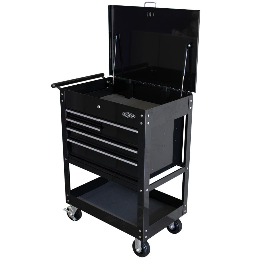 Maxim Pro Series Service Cart MAXIM 30" Black 5 Drawer Mechanic Service Cart