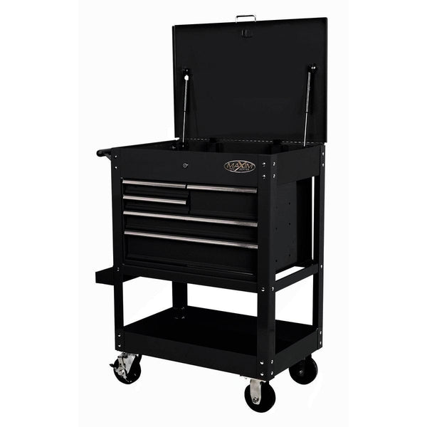 Maxim Pro Series Service Cart MAXIM 30" Black 5 Drawer Mechanic Service Cart