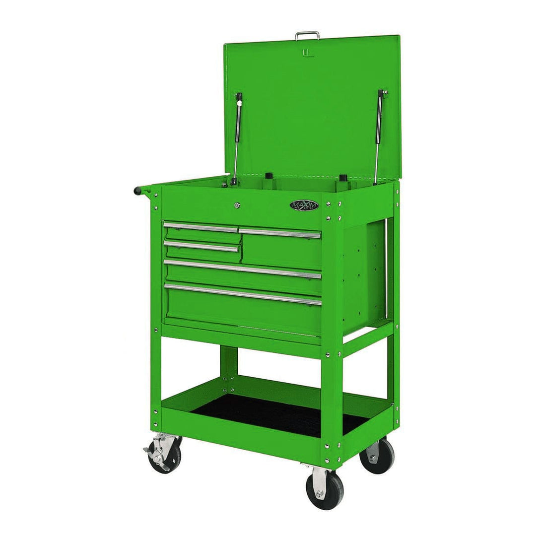 Maxim Pro Series Service Cart MAXIM 30" Green 5 Drawer Mechanic Service Cart