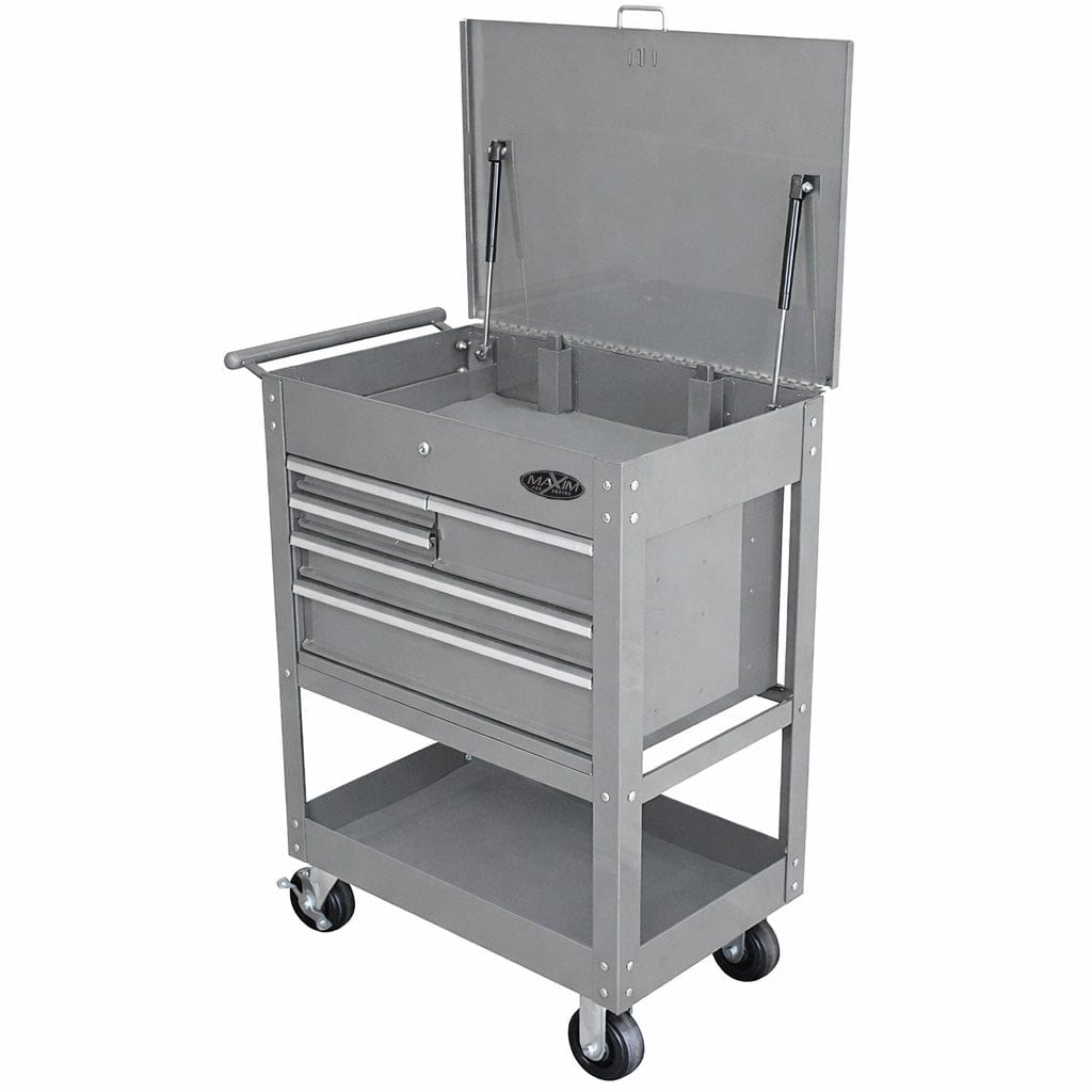 Maxim Pro Series Service Cart MAXIM 30" Nardo Grey 5 Drawer Mechanic Service Cart