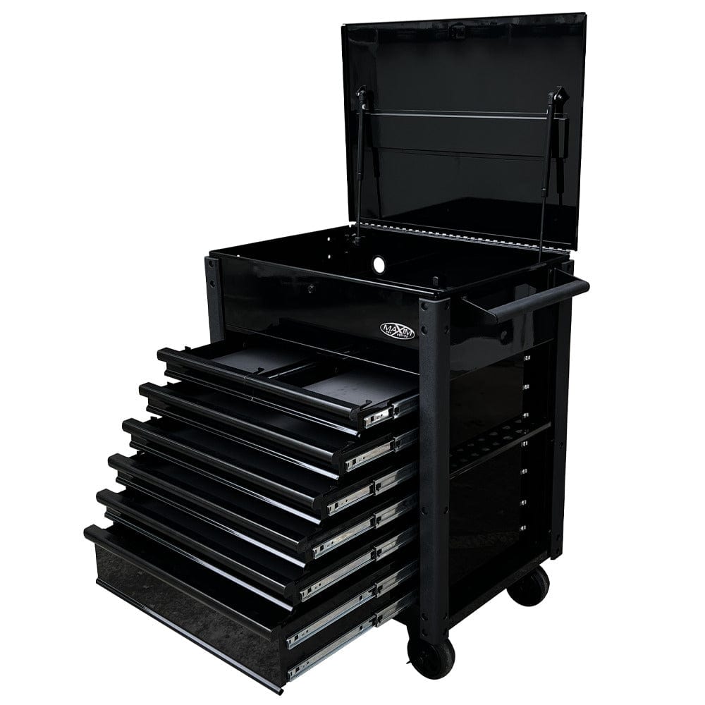 Maxim Pro Series Service Cart MAXIM Pro Series 7 Drawer Black Mechanic Service Cart