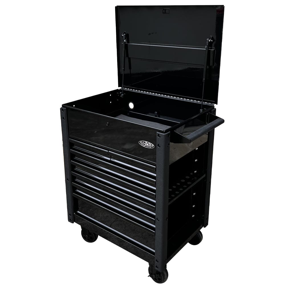 Maxim Pro Series Service Cart MAXIM Pro Series 7 Drawer Black Mechanic Service Cart