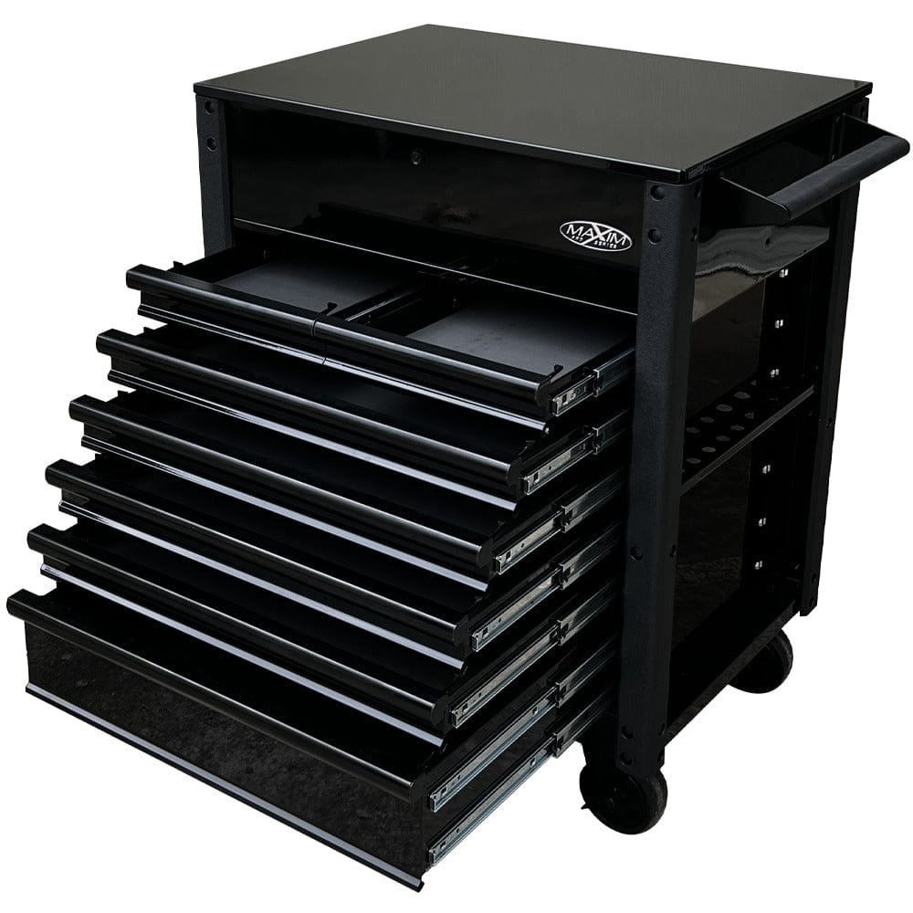 Maxim Pro Series Service Cart MAXIM Pro Series 7 Drawer Black Mechanic Service Cart