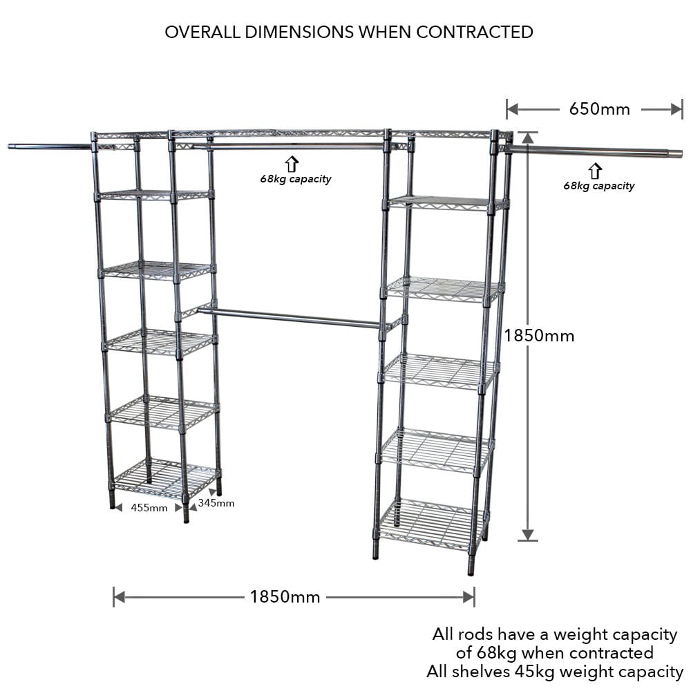 Seville Classics GS - Accessories SEVILLE CLASSICS Expandable Wardrobe Organiser