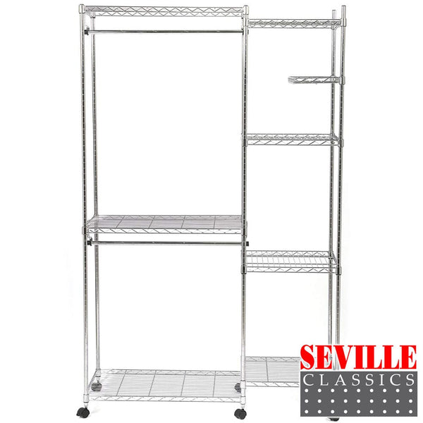 Seville Classics GS - Accessories SEVILLE CLASSICS Rolling Steel Wardrobe Organiser