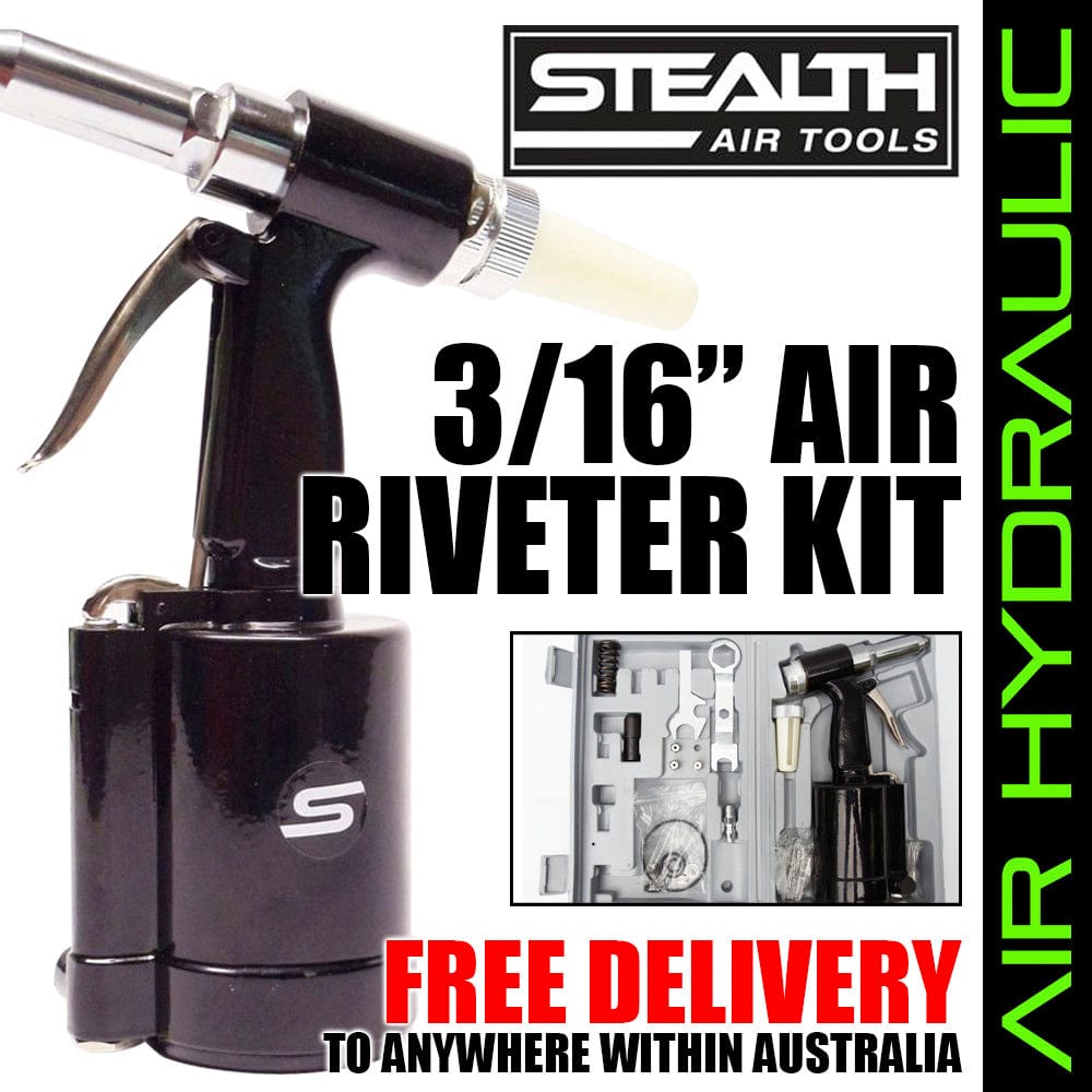 Stealth Air Tools 3/16 inch Hydraulic Air Pop Riveter Kit