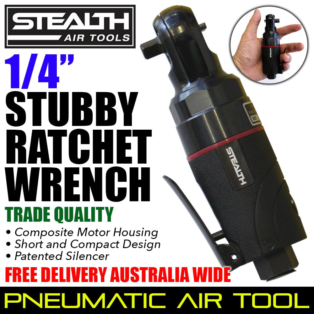 Stealth Air Tools STEALTH 1/4 inch Composite Stubby Ratchet Wrench