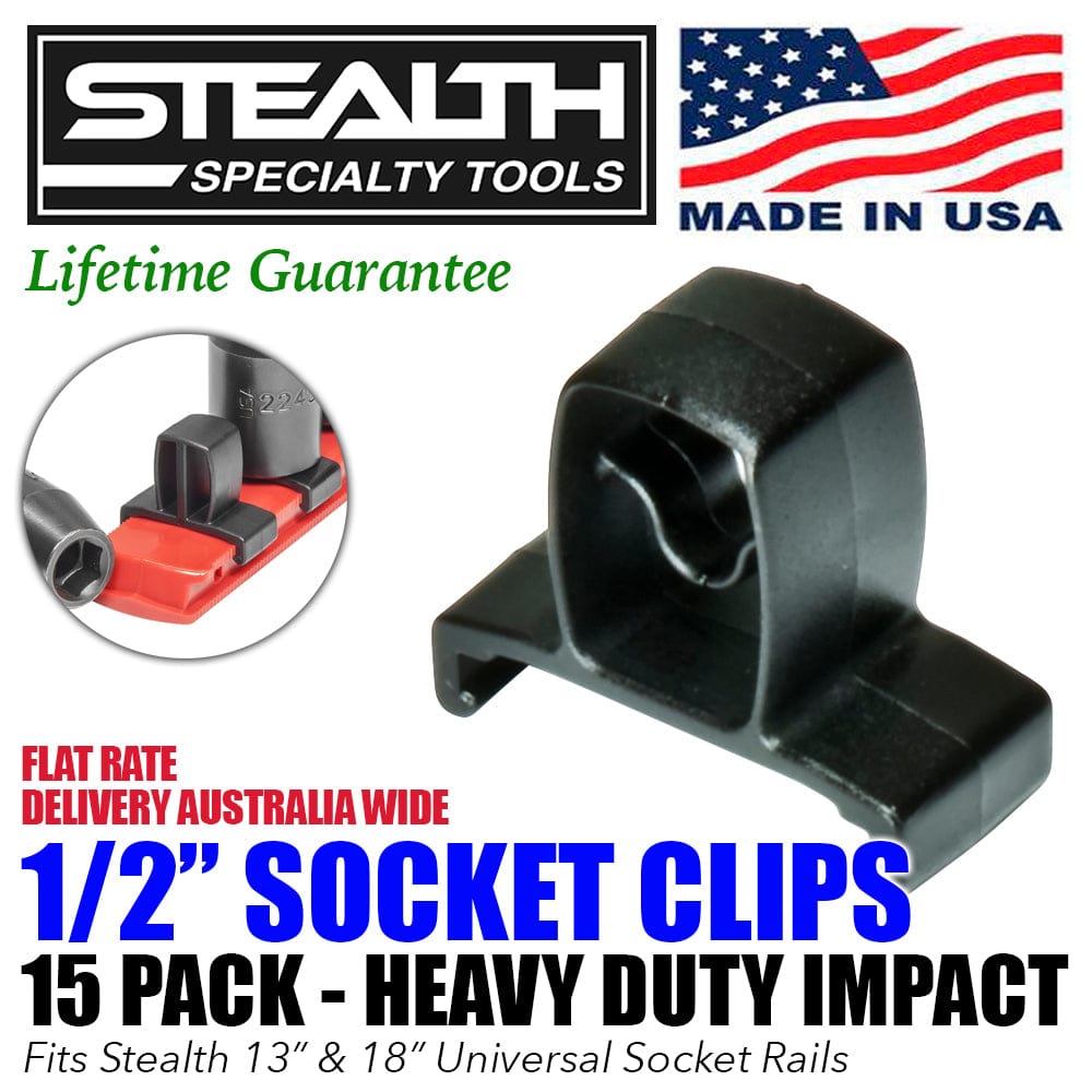 Stealth Speciality Tools Air Parts STEALTH 15 Pack 1/2 inch Drive Impact Socket Clips