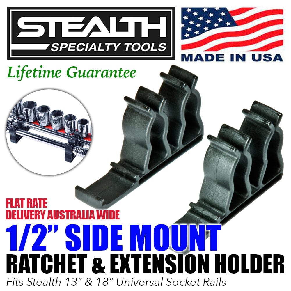 Stealth Speciality Tools Air Parts STEALTH 2 Pack 1/2 inch Drive Side Mount Ratchet & Extension Holder