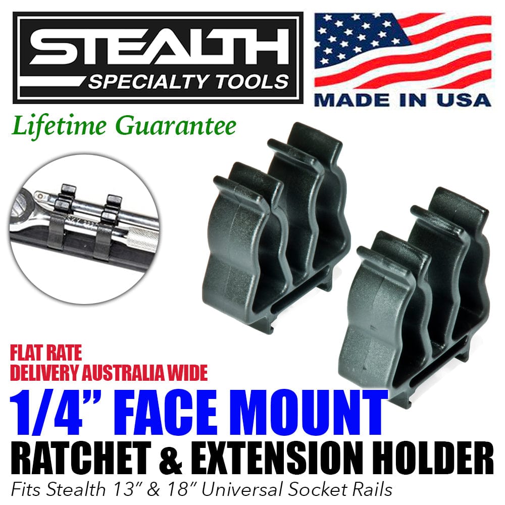 Stealth Speciality Tools Air Parts STEALTH 2 Pack 1/4 inch Drive Face Mount Ratchet & Extension Holder