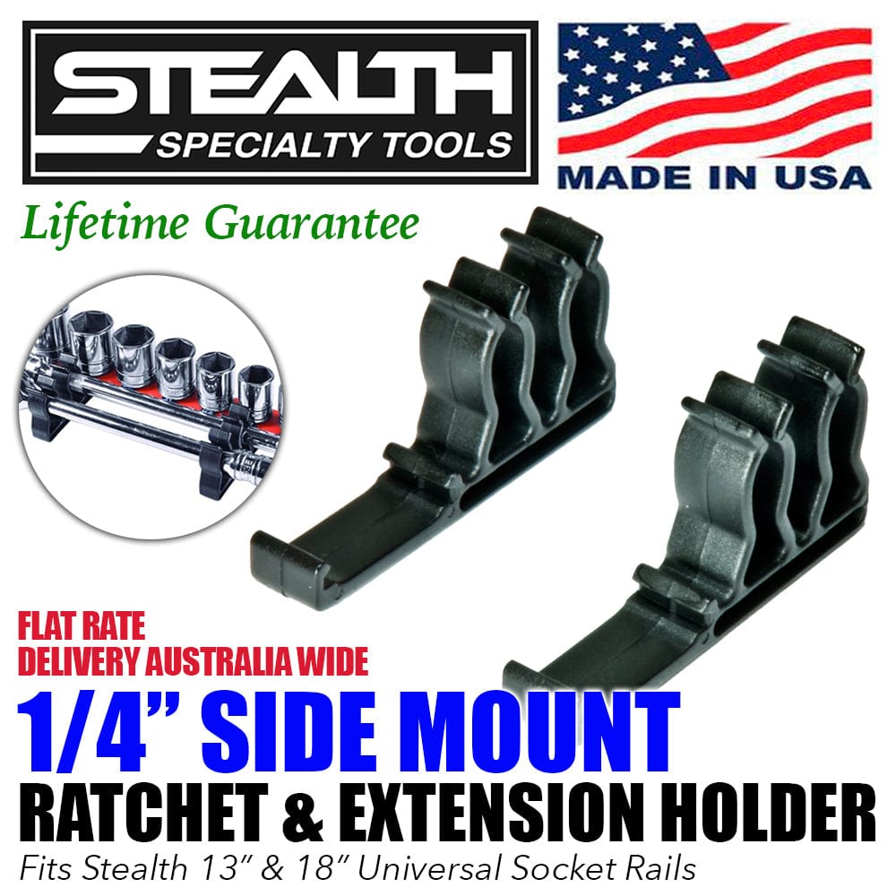 Stealth Speciality Tools Air Parts STEALTH 2 Pack 1/4 inch Drive Side Mount Ratchet & Extension Holder