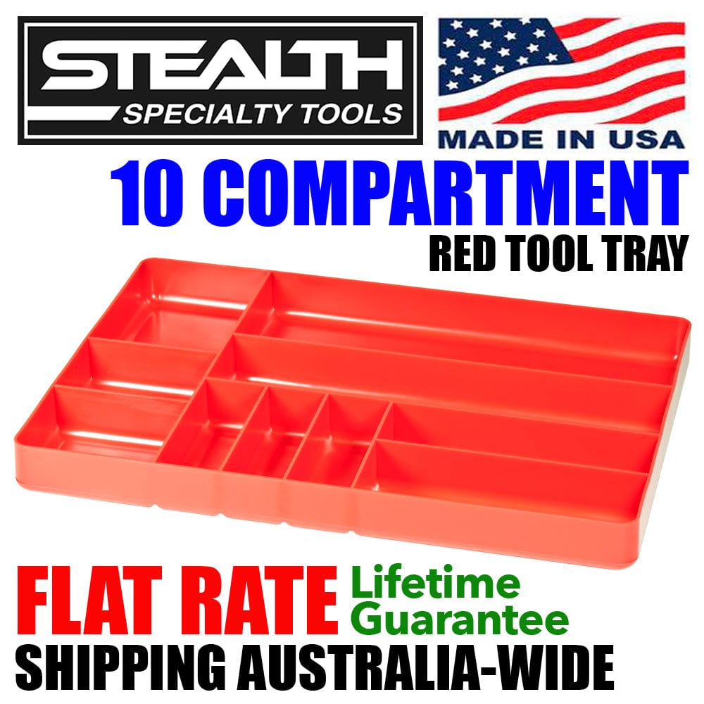 Stealth Speciality Tools Tool Organisers STEALTH 10 Compartment Red Tool Tray