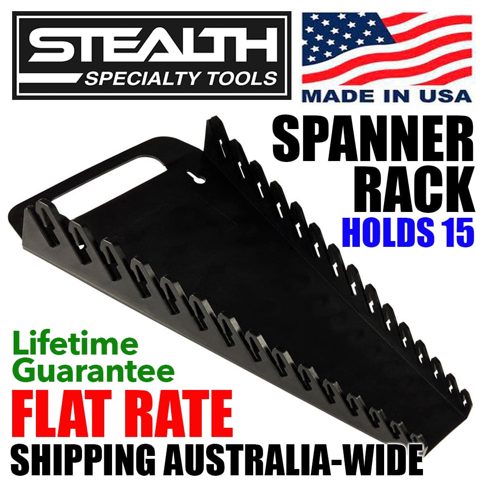 Stealth Speciality Tools Tool Organisers STEALTH 15 Tool Standard Gripper Black Spanner Rack