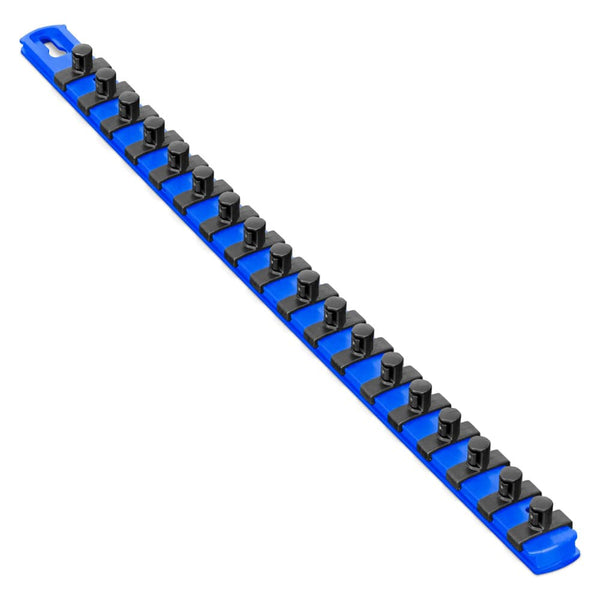 Stealth Speciality Tools Tool Organisers STEALTH 18" Socket Rail Blue with 3/8 inch Twist Lock Clips