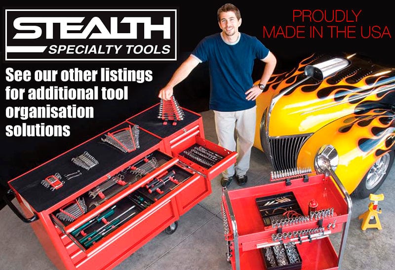 Stealth Speciality Tools Tool Organisers STEALTH 18" Socket Rails on Tray Low Profile Set Combo Pack