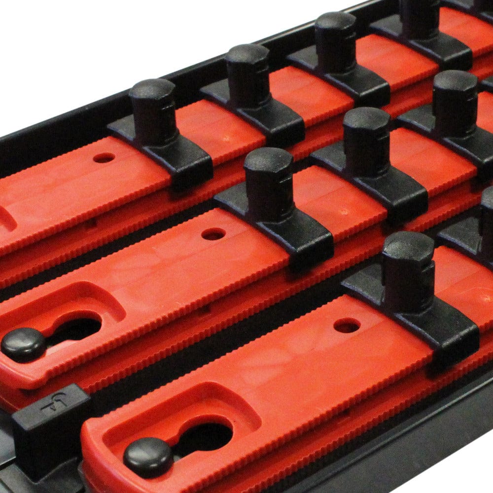 Stealth Speciality Tools Tool Organisers STEALTH 2 x 18" Rail 1/2" Twist Lock Socket Organiser with Tray