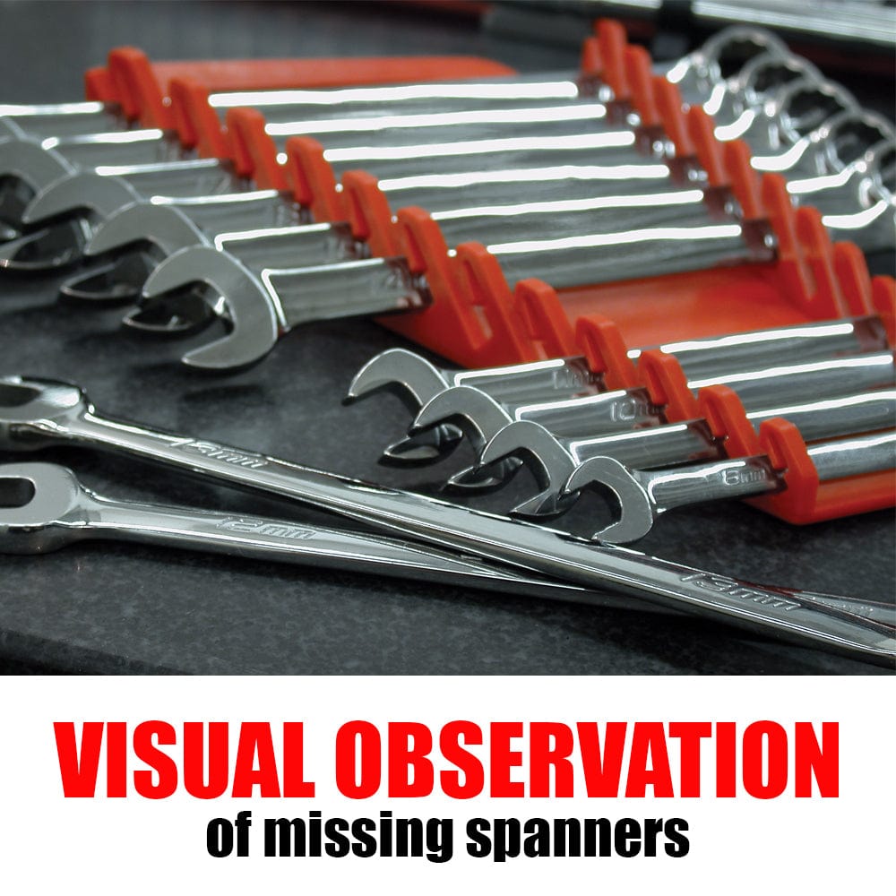 Stealth Speciality Tools Tool Organisers STEALTH 24 Tool Standard and Reverse Gripper Red Spanner Rack Combo