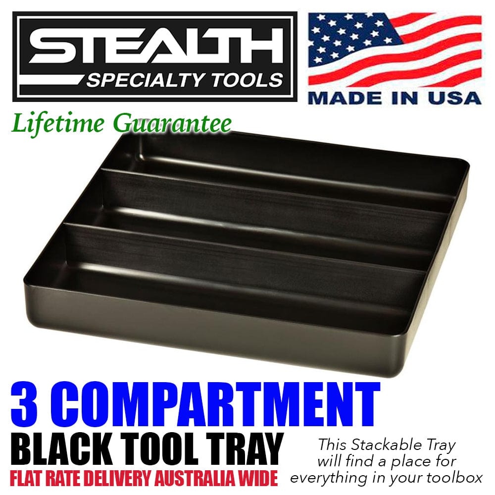 Stealth Speciality Tools Tool Organisers STEALTH 3 Compartment Black Tool Tray