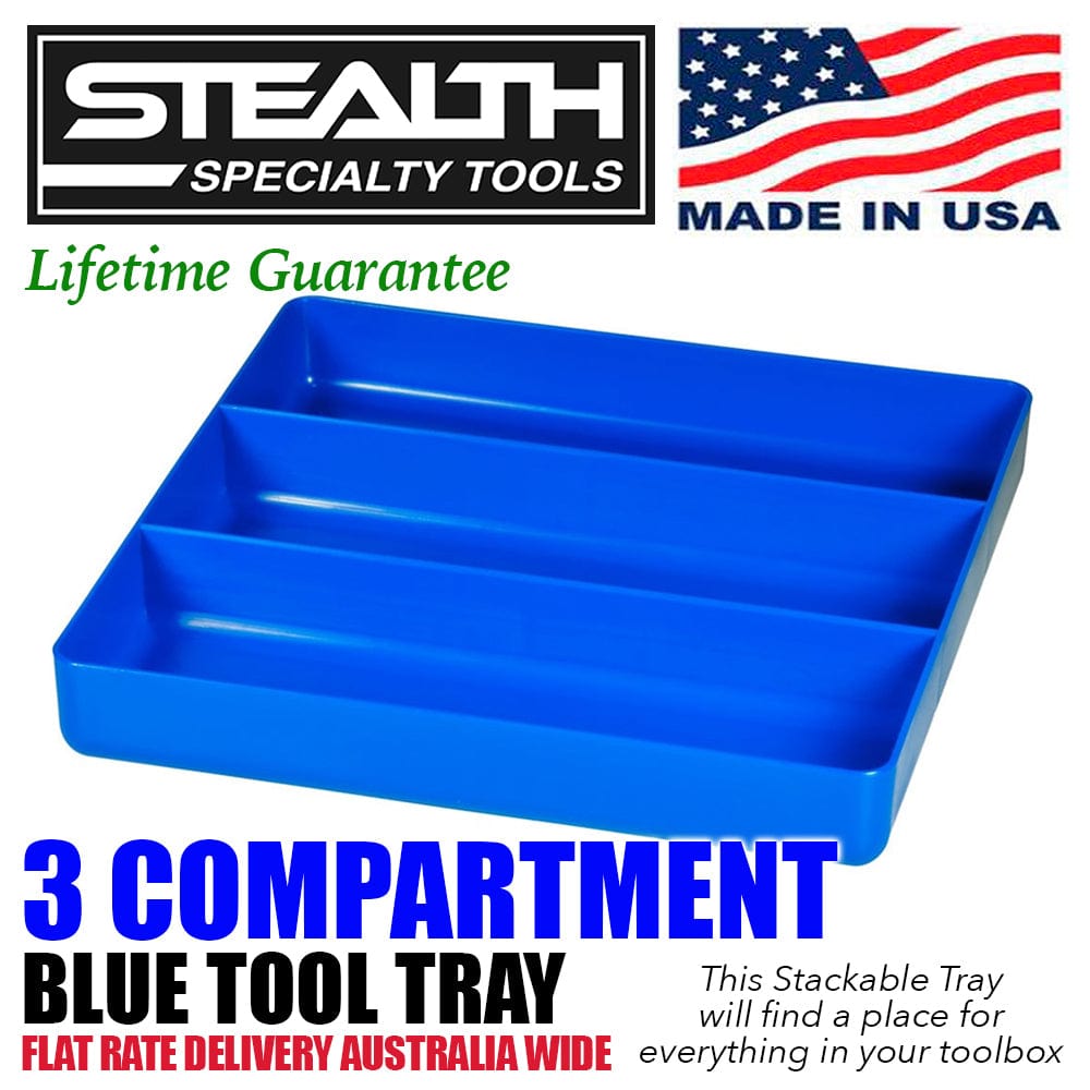 Stealth Speciality Tools Tool Organisers STEALTH 3 Compartment Blue Tool Tray