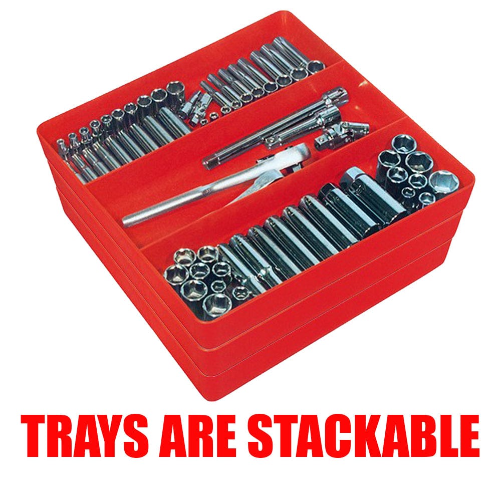 Stealth Speciality Tools Tool Organisers STEALTH 3 Compartment Red Tool Tray