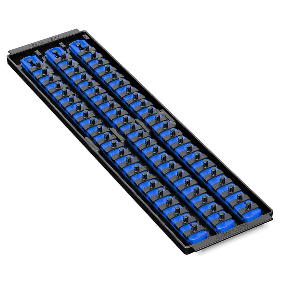 Stealth Speciality Tools Tool Organisers STEALTH 3 x 18" Rail 1/4" Twist Lock Socket Organiser with Tray Blue
