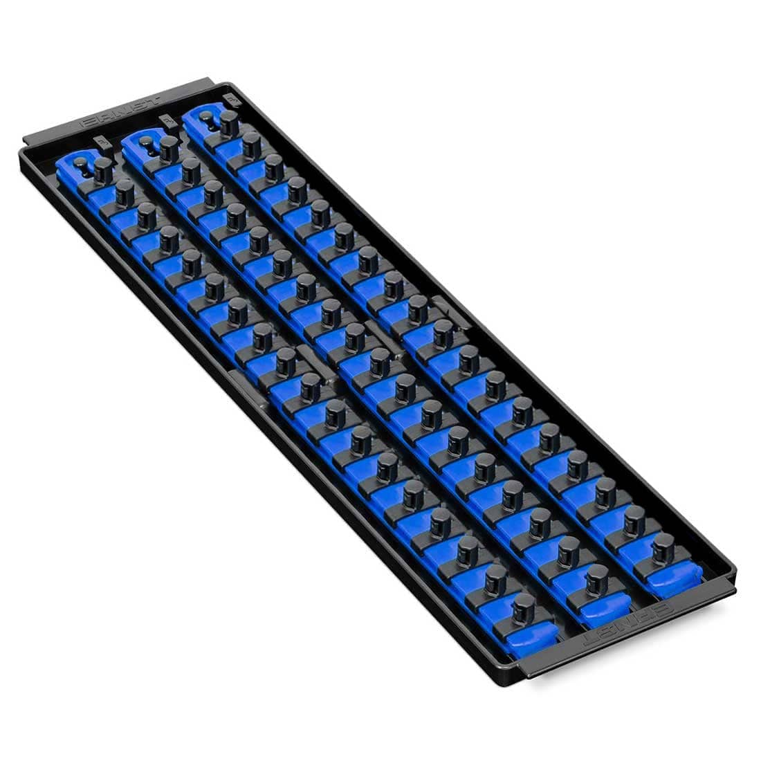 Stealth Speciality Tools Tool Organisers STEALTH 3 x 18" Rail 3/8" Twist Lock Socket Organiser with Tray Blue
