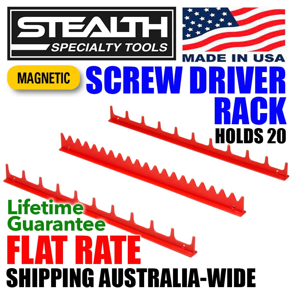 Stealth Speciality Tools Tool Organisers STEALTH Magnetic Screwdriver Rack - Holds 20 Tools