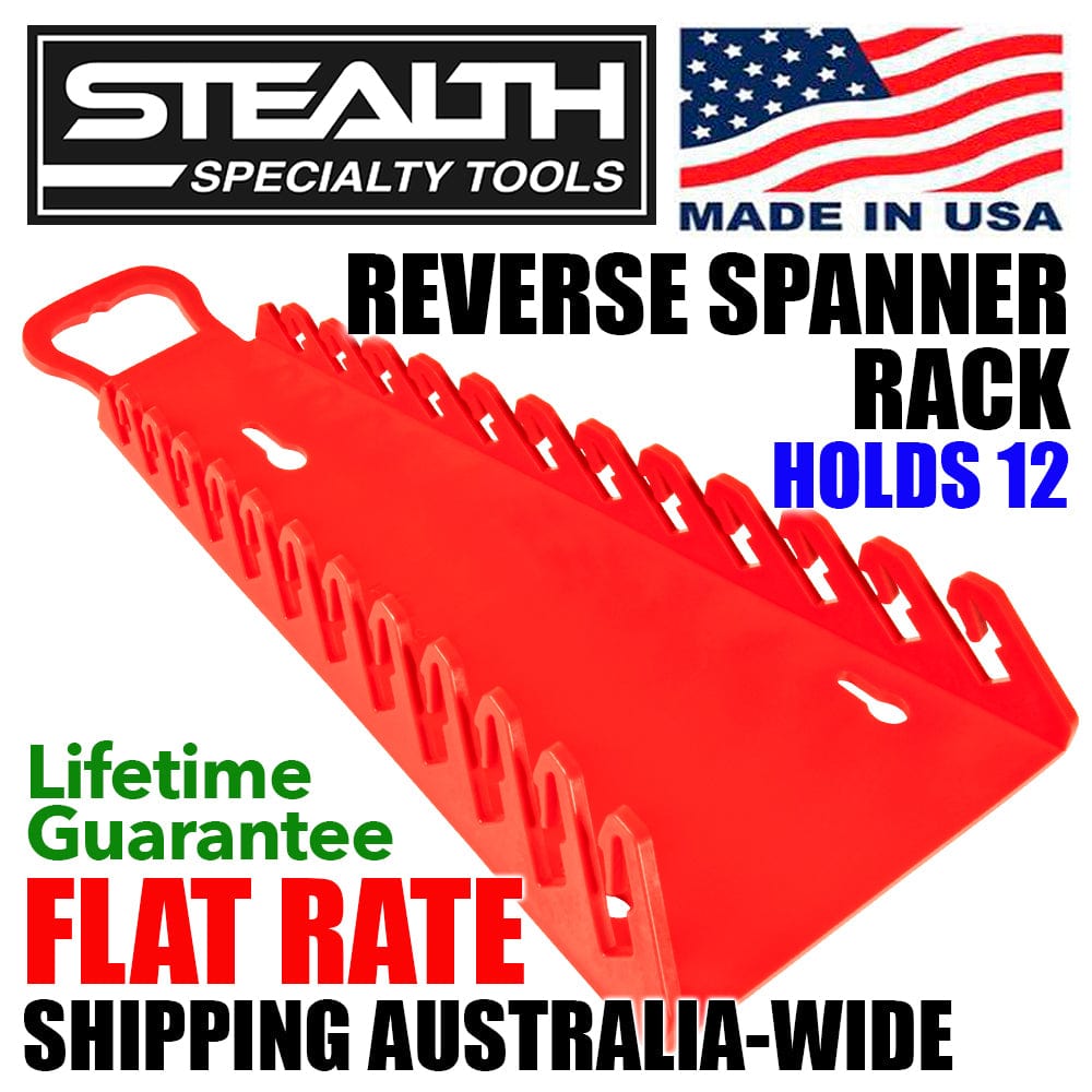 Stealth Speciality Tools Tool Organisers STEALTH Reverse 12 Tool Red Spanner Rack Gripper